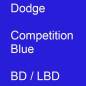 Preview: Dodge, Competition Blue, BD / LBD.